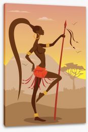 Zulu stance Stretched Canvas 51747387