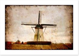 Vintage windmill Art Print 51859336