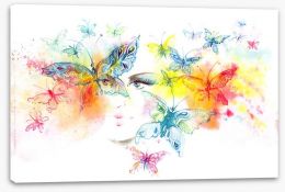 The butterfly girl Stretched Canvas 52151634