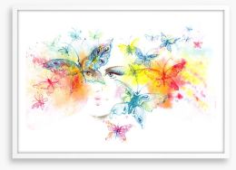 The butterfly girl Framed Art Print 52151634