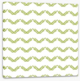 Green leaves chevron Stretched Canvas 52178623