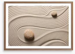 Sand garden swirl Framed Art Print 52183120