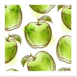 Green apples Art Print 52200773