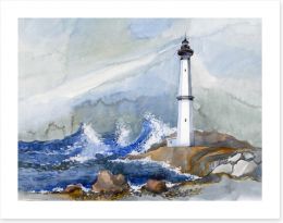 Stormy lighthouse Art Print 52241715