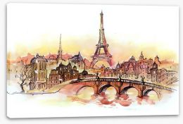 Paris Stretched Canvas 52267126