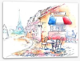 The little Parisian cafe Stretched Canvas 52737089