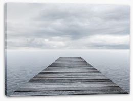 Jetty under the clouds Stretched Canvas 52752807