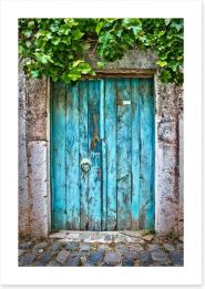 The old blue door Art Print 52760386