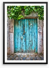 The old blue door Framed Art Print 52760386