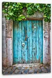The old blue door Stretched Canvas 52760386