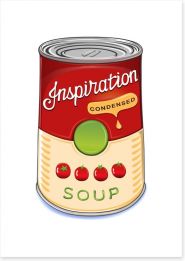 Can of tomato soup Art Print 52869011