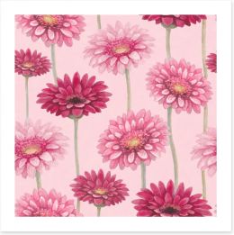 Pink gerbera flowers Art Print 52896970
