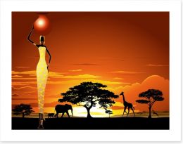 Savanna sunset Art Print 53106558