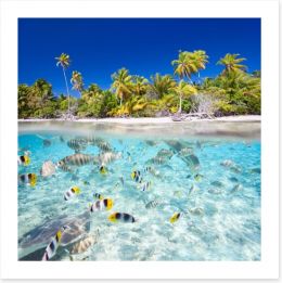 Tropical island paradise Art Print 53128524