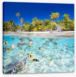 Tropical island paradise Stretched Canvas 53128524