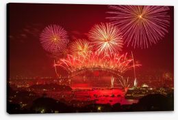Spectacular Sydney fireworks Stretched Canvas 53257557