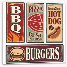 Fast food vintage Stretched Canvas 53525121