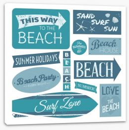 Beach House Stretched Canvas 53582374