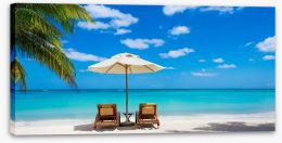 Beach for two Stretched Canvas 53623205
