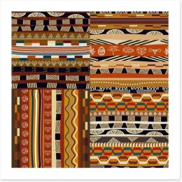 Tribal patchwork Art Print 53672218