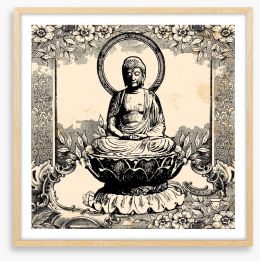 Vintage Buddha Framed Art Print 53688915
