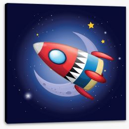Rockets and Robots Stretched Canvas 53733959