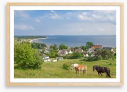 The village by the sea Framed Art Print 53791371