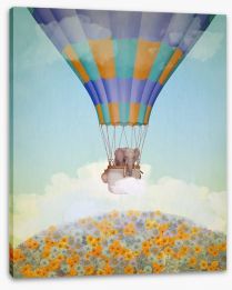 Elephant in the balloon Stretched Canvas 53883063
