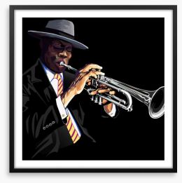 The trumpet man Framed Art Print 54135772
