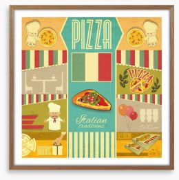 Italian pizza Framed Art Print 54390484