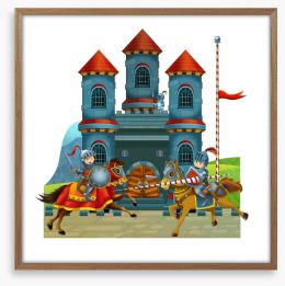 Knights and Dragons Framed Art Print 54485759