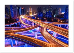 Shanghai overpass Art Print 54587128