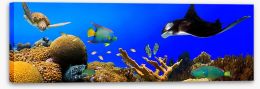 Ray in the reef Stretched Canvas 54752531