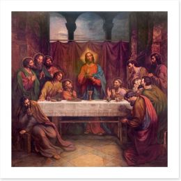 Fresco of the last supper Art Print 54772549