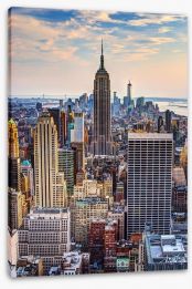 New York City at dusk Stretched Canvas 55075201