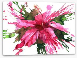 Hibiscus flower splash Stretched Canvas 55217521