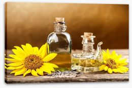 Golden sunflower oil