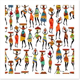 Tribal dance Art Print 55270186