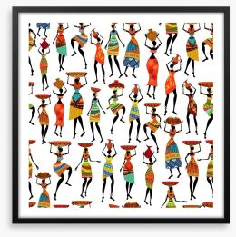 Tribal dance Framed Art Print 55270186