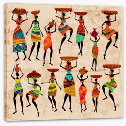 African Art Stretched Canvas 55270391