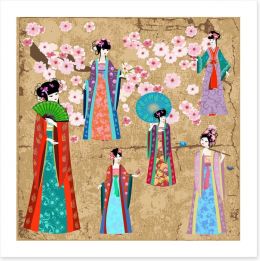 Geisha costumes Art Print 55270707