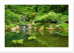 Zen garden in Spring Art Print 55278784