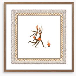 The fire dance Framed Art Print 55515919