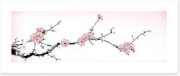 Pink blossom branch Art Print 55850856