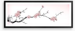 Pink blossom branch Framed Art Print 55850856