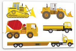 Trucks and diggers Stretched Canvas 56005639