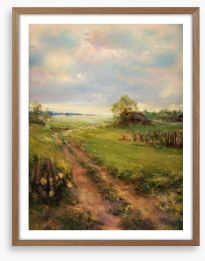 A stroll in the countryside Framed Art Print 56034634
