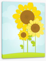 Happy sunflowers Stretched Canvas 56239752