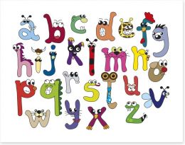 Alphabet and Numbers Art Print 56334860