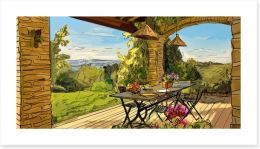 Lunching over the Tuscan hills Art Print 56448579